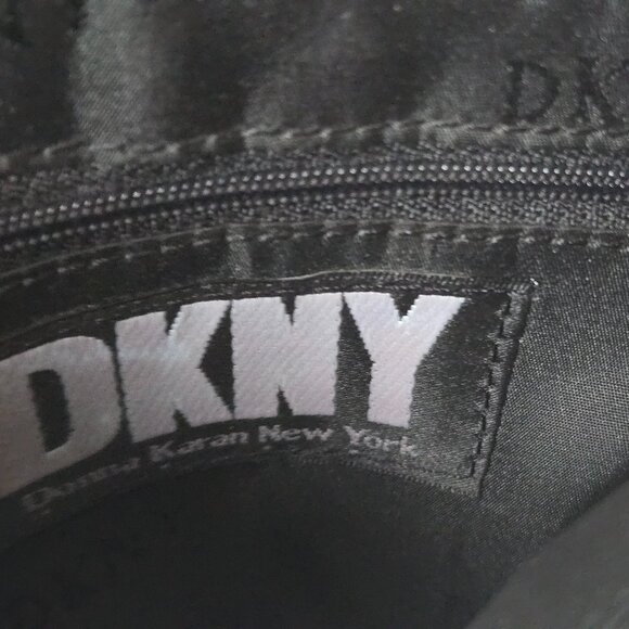 Vintage 1988 DKNY Donna Karan, New York Leather Cross Body Handbag Purse - Picture 9 of 10